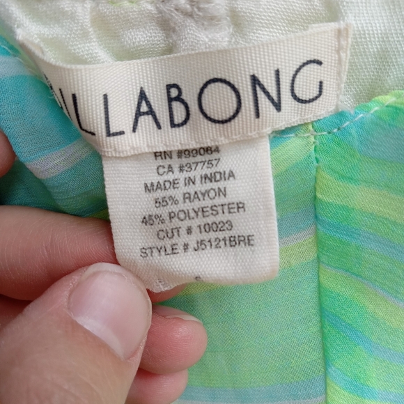 Billabong Neon Colorful Women's Tank Top Lined Flowy Size Small - Picture 3 of 4